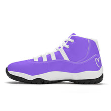 Load image into Gallery viewer, Ti Amo I love you - Exclusive Brand - Heliotrope 3 - High Top Air Retro Sneakers - White Soles
