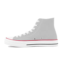 Load image into Gallery viewer, Ti Amo I love you - Exclusive Brand - Silver - White Daisy - High Top Canvas Shoes - White  Soles
