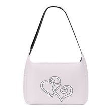 Load image into Gallery viewer, Ti Amo I love you - Exclusive Brand - Prim - Double White Heart - Journey Computer Shoulder Bag
