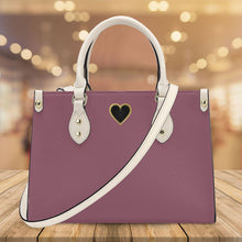 Load image into Gallery viewer, Ti Amo I love you - Exclusive Brand - Raspberry Glacé - Luxury Womens PU Tote Bag - Cream Straps
