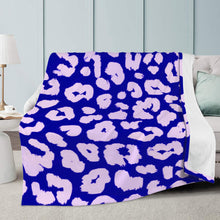 Load image into Gallery viewer, Ti Amo I love you - Exclusive Brand - Deep Blue &amp; Perfume - Animal Print - Micro Fleece Blankets
