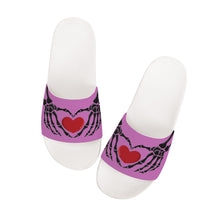 Load image into Gallery viewer, Ti Amo I love you - Exclusive Brand - Hopbush - Skeleton Hands with Heart -  Slide Sandals - White Soles
