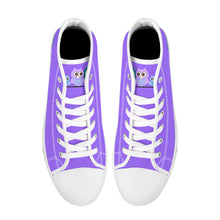 Load image into Gallery viewer, Ti Amo I love you  - Exclusive Brand  - Heliotrope 3 - High-Top Canvas Shoes  - White Soles
