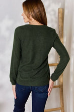 Load image into Gallery viewer, Hailey &amp; Co Full Size Colorblock V-Neck Blouse Ti Amo I love you
