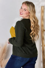 Load image into Gallery viewer, Hailey &amp; Co Full Size Colorblock V-Neck Blouse Ti Amo I love you
