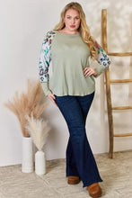 Load image into Gallery viewer, Hailey &amp; Co Full Size Printed Round Neck Blouse Ti Amo I love you
