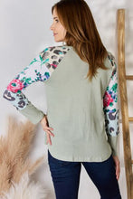 Load image into Gallery viewer, Hailey &amp; Co Full Size Printed Round Neck Blouse Ti Amo I love you
