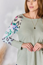 Load image into Gallery viewer, Hailey &amp; Co Full Size Printed Round Neck Blouse Ti Amo I love you
