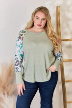 Load image into Gallery viewer, Hailey &amp; Co Full Size Printed Round Neck Blouse Ti Amo I love you
