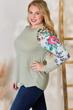 Load image into Gallery viewer, Hailey &amp; Co Full Size Printed Round Neck Blouse Ti Amo I love you
