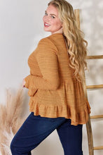 Load image into Gallery viewer, Hailey &amp; Co Full Size V-Neck Flounce Sleeve Blouse Ti Amo I love you
