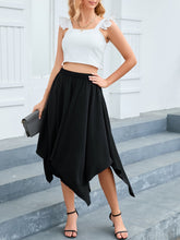 Load image into Gallery viewer, Handkerchief Hem Midi Skirt Ti Amo I love you
