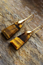 Load image into Gallery viewer, Handmade Geometrical Shape Natural Stone Dangle Earrings Ti Amo I love you
