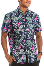 Load image into Gallery viewer, Hawaiian Print Button Down Shirt Ti Amo I love you
