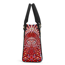 Load image into Gallery viewer, Ti Amo I love you - Exclusive Brand - Thunderbird - Tie-Dye Pattern -- Luxury Womens PU Tote Bag - Black Straps
