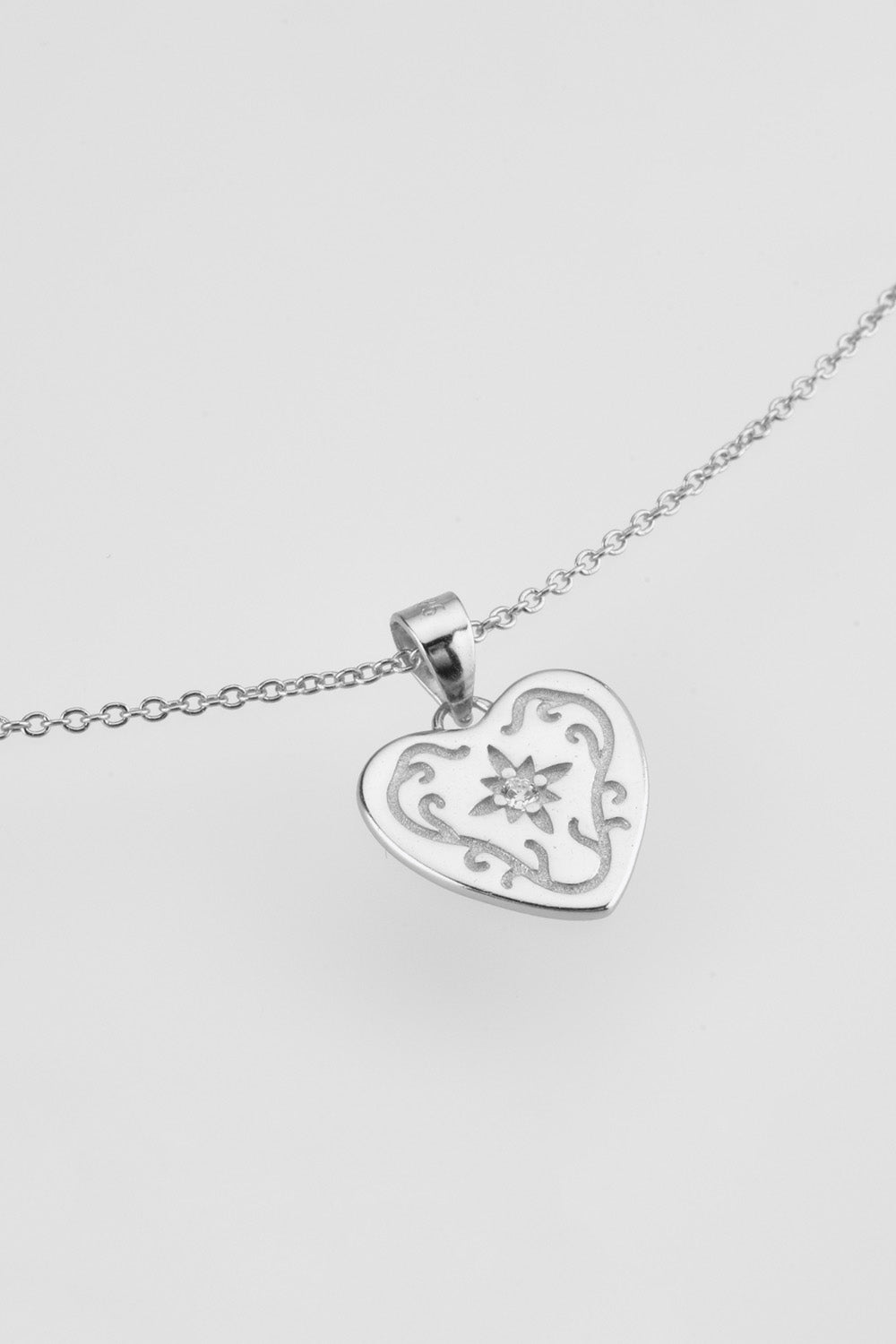 Heart Pendant 925 Sterling Silver Necklace Ti Amo I love you