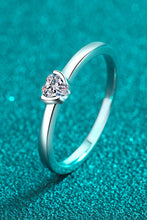 Load image into Gallery viewer, Heart-Shaped Moissanite Solitaire Ring Ti Amo I love you
