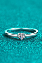 Load image into Gallery viewer, Heart-Shaped Moissanite Solitaire Ring Ti Amo I love you
