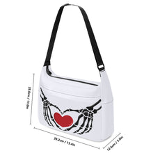 Load image into Gallery viewer, Ti Amo I love you - Exclusive Brand - Milk and Water - Skeleton Heart Hands  -  Journey Computer Shoulder Bag
