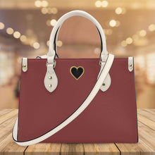 Load image into Gallery viewer, Ti Amo I love you - Exclusive Brand - Smoky Topaz - Luxury Womens PU Tote Bag - Cream Straps
