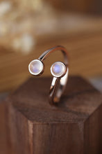 Load image into Gallery viewer, High Quality Natural Moonstone 925 Sterling Silver Toi Et Moi Ring Ti Amo I love you
