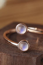 Load image into Gallery viewer, High Quality Natural Moonstone 925 Sterling Silver Toi Et Moi Ring Ti Amo I love you
