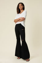 Load image into Gallery viewer, High Rise Flare Jeans Ti Amo I love you
