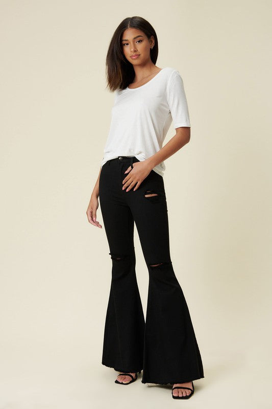 High Rise Flare Jeans Ti Amo I love you