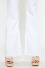 Load image into Gallery viewer, High Rise White Flare Jeans Ti Amo I love you
