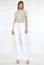 Load image into Gallery viewer, High Rise White Flare Jeans Ti Amo I love you
