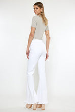 Load image into Gallery viewer, High Rise White Flare Jeans Ti Amo I love you
