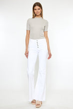 Load image into Gallery viewer, High Rise White Flare Jeans Ti Amo I love you
