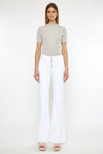 Load image into Gallery viewer, High Rise White Flare Jeans Ti Amo I love you
