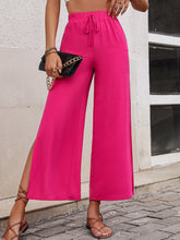 Load image into Gallery viewer, High Waist Slit Wide Leg Pants - Sizes S-XL Ti Amo I love you
