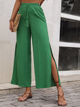 Load image into Gallery viewer, High Waist Slit Wide Leg Pants Ti Amo I love you
