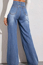 Load image into Gallery viewer, High Waist Wide Leg Jeans - Sizes XS-XL Ti Amo I love you
