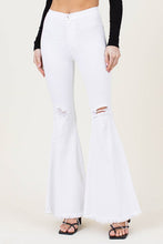 Load image into Gallery viewer, High Waisted Flare Jeans Ti Amo I love you
