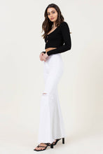 Load image into Gallery viewer, High Waisted Flare Jeans Ti Amo I love you
