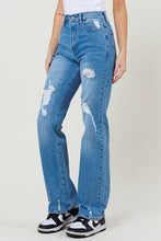 Load image into Gallery viewer, High Waisted Wide Leg Jeans Ti Amo I love you
