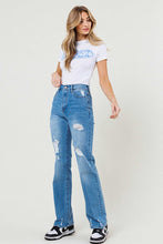 Load image into Gallery viewer, High Waisted Wide Leg Jeans Ti Amo I love you
