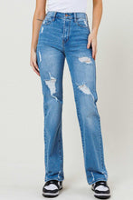 Load image into Gallery viewer, High Waisted Wide Leg Jeans Ti Amo I love you
