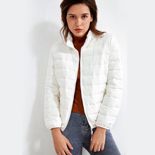 Load image into Gallery viewer, High-grade Lightweight Short White Duck Down Thin Down Jacket - Sizes S-3XL Ti Amo I love you
