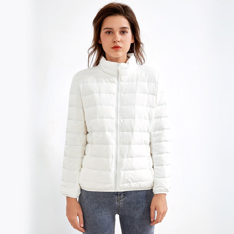 High-grade Lightweight Short White Duck Down Thin Down Jacket - Sizes S-3XL Ti Amo I love you