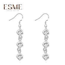 Load image into Gallery viewer, High-grade Zircon 925 Silver Plated Earrings Ti Amo I love you
