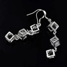 Load image into Gallery viewer, High-grade Zircon 925 Silver Plated Earrings Ti Amo I love you
