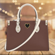 Load image into Gallery viewer, Ti Amo I love you - Exclusive Brand - Tobacco Brown - Luxury Womens PU Tote Bag - Cream Straps
