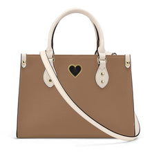 Load image into Gallery viewer, Ti Amo I love you - Exclusive Brand  - French Beige - Luxury Womens PU Tote Bag - Cream Straps
