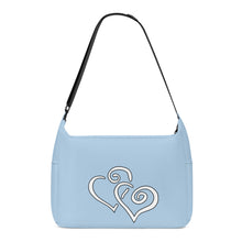 Load image into Gallery viewer, Ti Amo I love you - Exclusive Brand - Spindle - Double White Heart - Journey Computer Shoulder Bag
