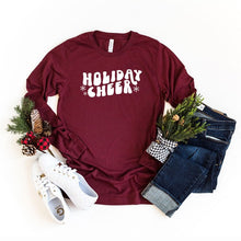 Load image into Gallery viewer, Holiday Cheer Wavy Long Sleeve Graphic Tee Ti Amo I love you
