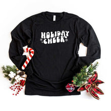 Load image into Gallery viewer, Holiday Cheer Wavy Long Sleeve Graphic Tee Ti Amo I love you
